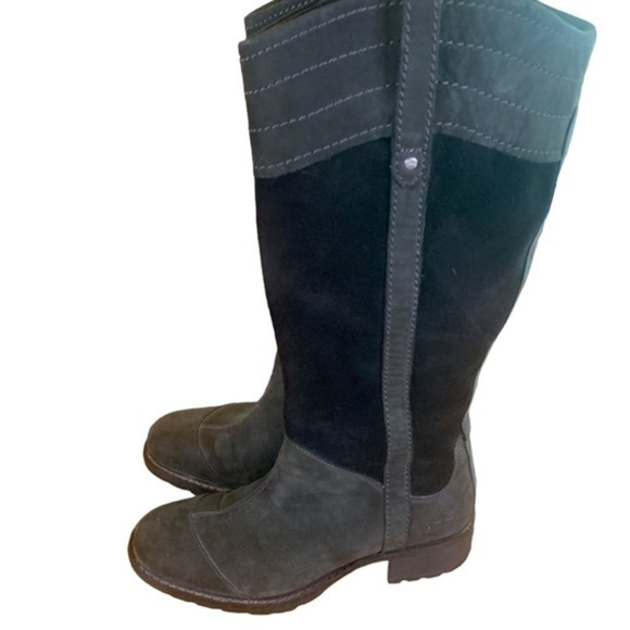 Timberland Chas St Black Leather & Suede Knee High Riding Boots Size 6.5 - Picture 2 of 15